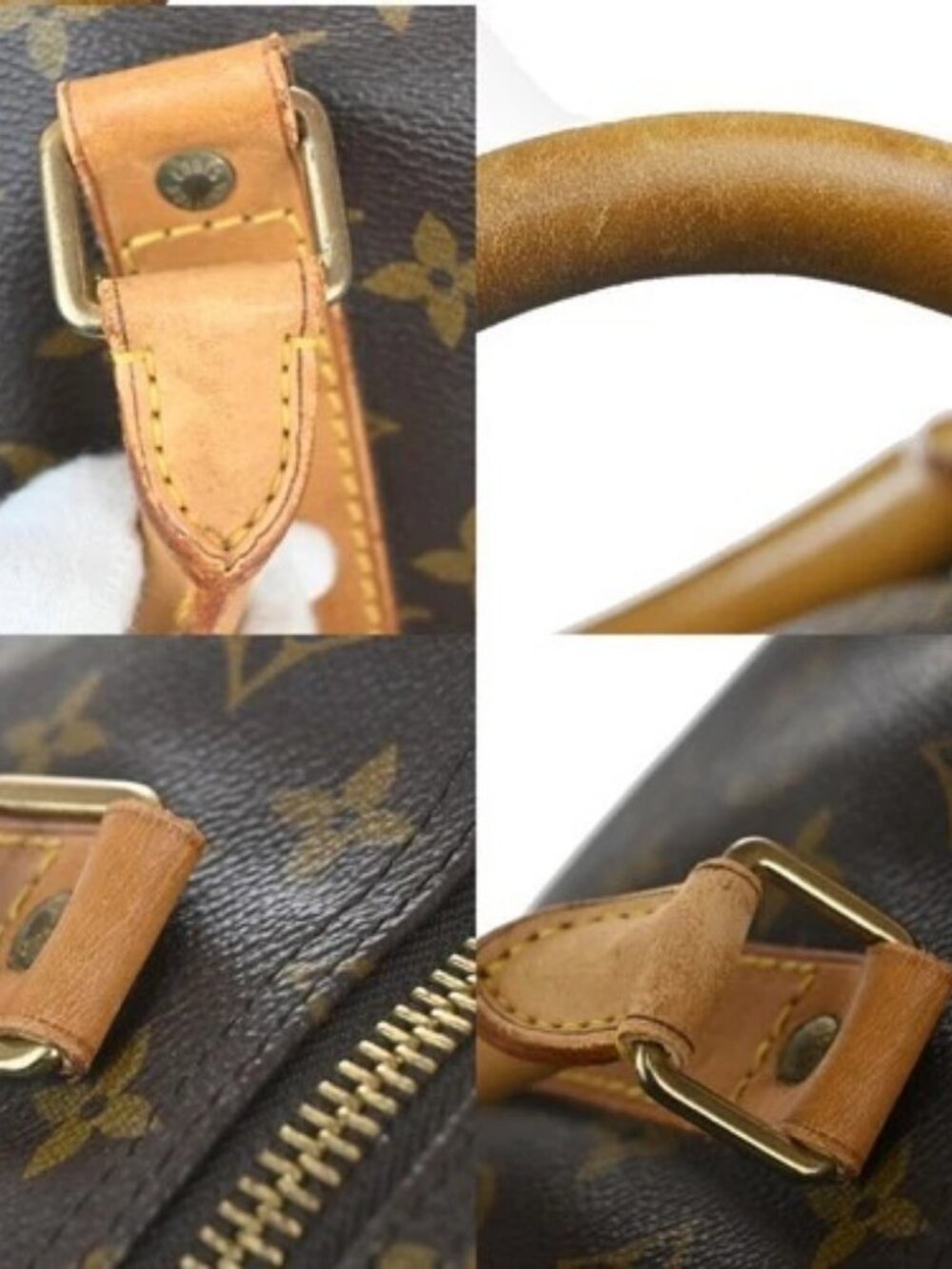 LOUIS VUITTON Keepall 60 Travel Hand Bag Monogram Leather Brown M41422 74YH945 - Picture 11 of 16